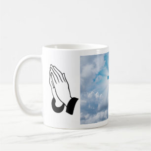 Kor och Praying Händer Kaffemugg
