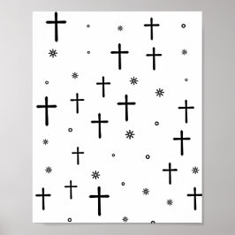 Kor och Stars Mönster Poster