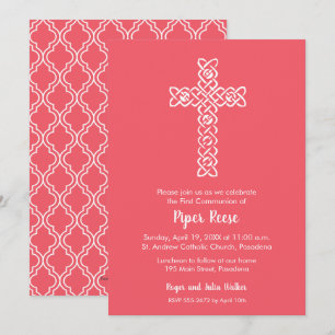 Kor om Bright Coral Baptism, Inbjudningskort med k