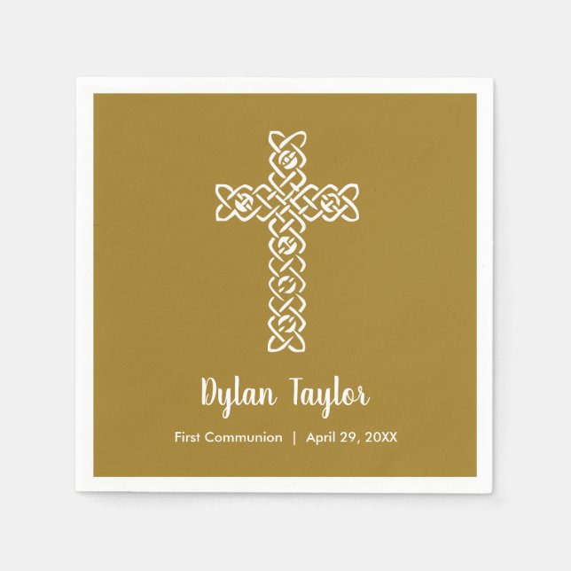 Kor om den gamla Guld-kommunföreningen Baptism Chr Pappersservett (Framsidan)