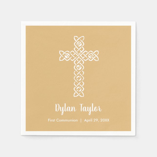 Kor om Guld-kommunens baptism Christening Pappersservett (Framsidan)