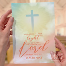 Kor Ombre Himmel Clouds Scripture Church Bulletin
