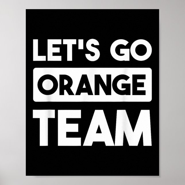Kör Orange Team Krig Game Competition Sommar Ca Poster (Framsidan)