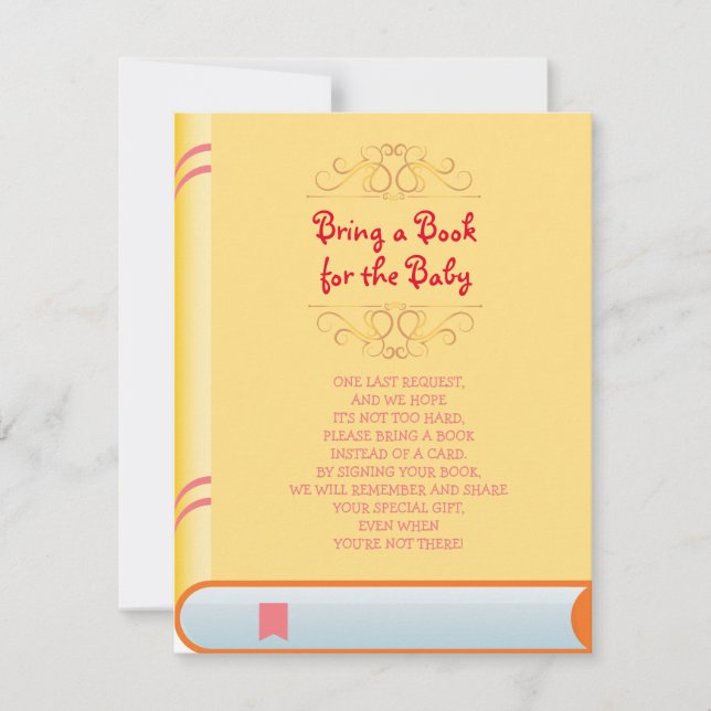 KÖR Orangen för babyskåpa i Gult BOK Inbjudningar (Framsida)