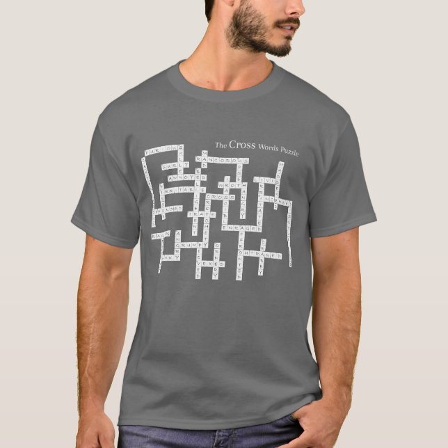 Kor Ord Puzzle Grumpy Vocabulary Humor T Shirt (Framsida)