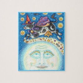 KÖR ÖVER MÄNNISKOR I MÅNE, FÄRGLÖST STOLLIG PUSSEL