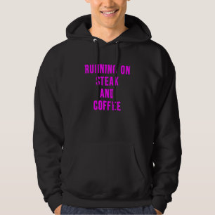Kör På Biff Och Kaffe Roligt Keto Carnivore Citat Hoodie