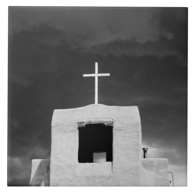 Kor på den äldsta kyrkan, San Miguel, Santa Fe, Kakelplatta (Framsidan)