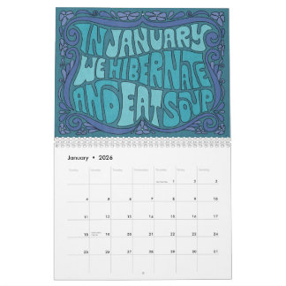 Kör på! Groovy Bokstavskalender Kalender