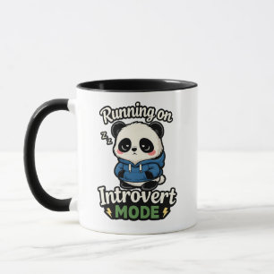 Kör på Introvert Mode Panda Mugg