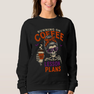 Kör på kaffe lektionsplaner lärare Halloween T Shirt