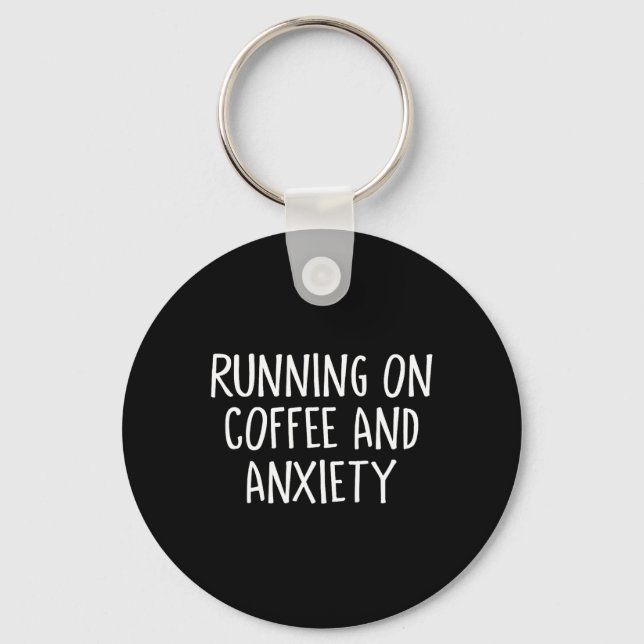Kör På Kaffe Och Ångest Stresslindring Menta Nyckelring (Framsida)