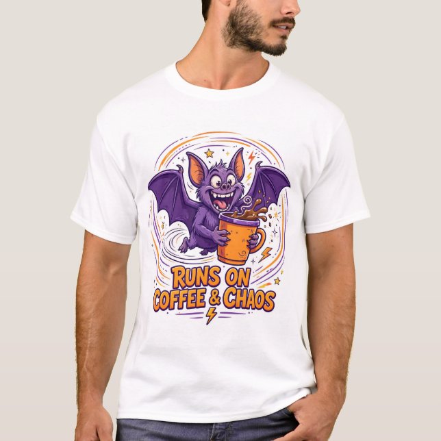 Kör på kaffe och kaos T-shirt (Framsida)