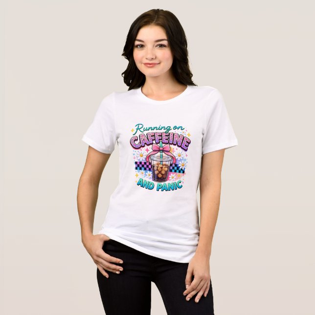 Kör på Kaffe och Panik T Shirt (Framsida Full)