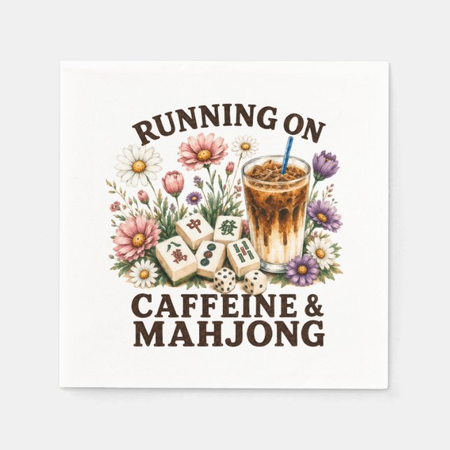 Kör på Koffein & Mahjong Pappersservett (Framsidan)