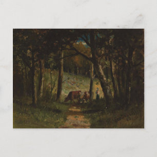 Kor på Väg i skogen - Edward Banister Vykort