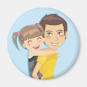 Kör pappor Piggyback Magnet