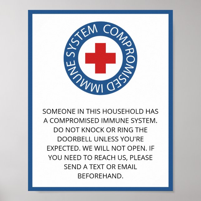 Kor Red Blue Comlova Immune System Poster (Framsidan)
