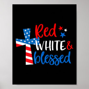 Kor Red White& bläkt 4:e juli Manar Wome Poster