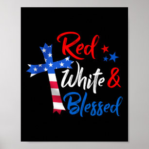 Kor Red White& bläkt 4:e juli Manar Wome Poster