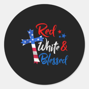 Kor Red White&amp; bläkt 4:e juli Manar Wome Runt Klistermärke