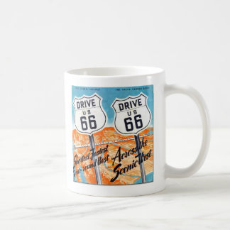 Kör Retro U.S.-rutt 66 vägleder kaffemuggen Kaffemugg