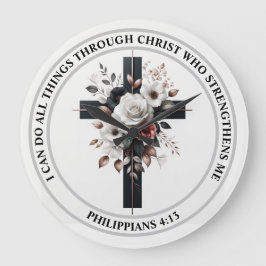 Kor, Ro och Bibelverse Stor Klocka