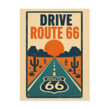 Kör Route 66 Vintage Americana Öken Highway