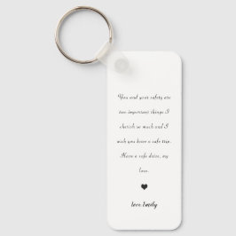 kör säker söt kärlek-nyckelkedja för bakåtspårning nyckelring