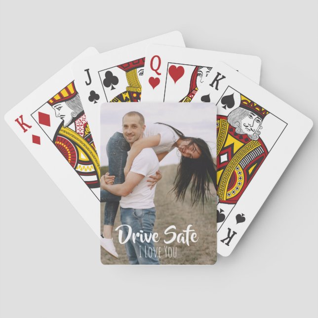 Kör säkert jag älskar dig anpassade presenter för  casinokort (Baksidan)