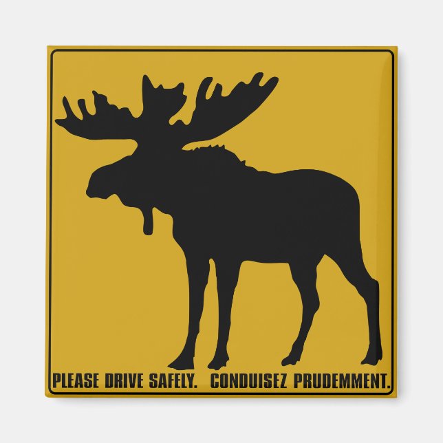 Kör säkert, Traffic Sign, Kanada Magnet (Framsidan)