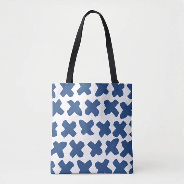 Kor Shibori: Indigo Batik Mönster Tygkasse (Framsida)