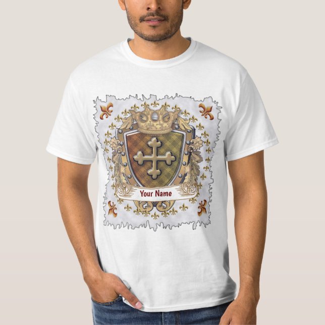 Kor Shield Family Crest Surname t-shirt (Framsida)