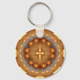 Kor skarp runda ornament nyckelring