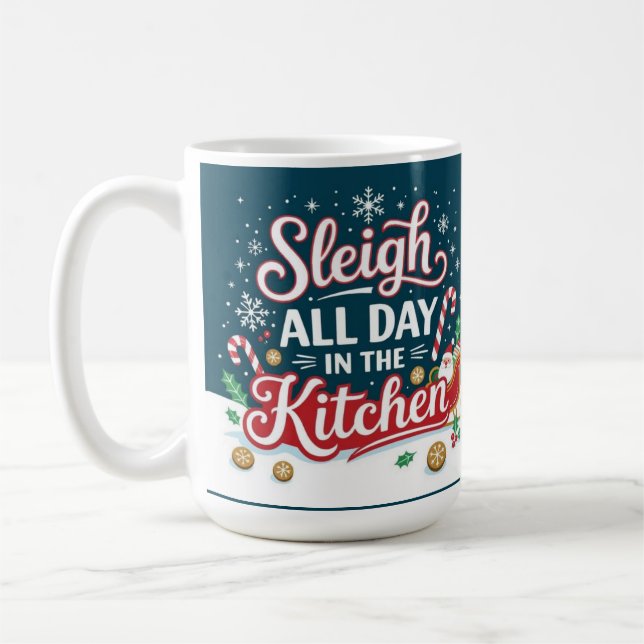 Kör slädparti hela dagen i köket  kaffemugg (Vänster)