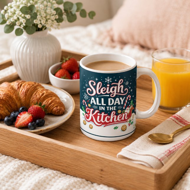 Kör slädparti hela dagen i köket  kaffemugg (Skapare uppladdad)
