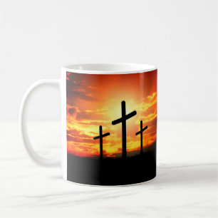 Kor, Solfärgade silhouettes Painting-67137 Kaffemugg