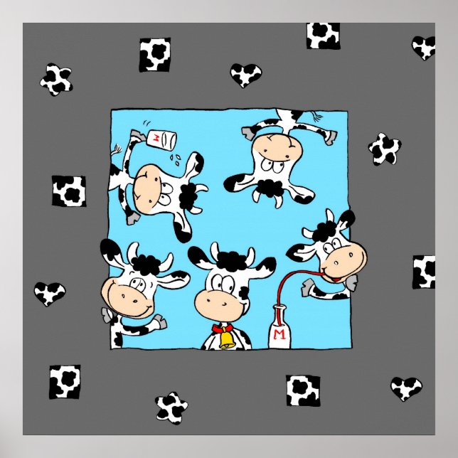 Kor som dricker mjölk poster (Framsidan)