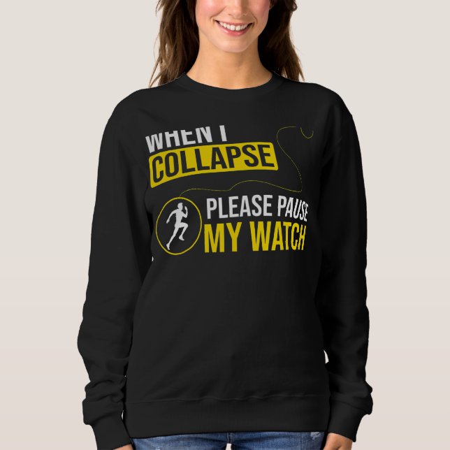 Kör Springer när jag komprimerar, pausa min webbsi T Shirt (Framsida)