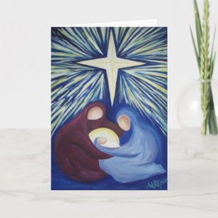 Kor Star Nativitet Helgkort