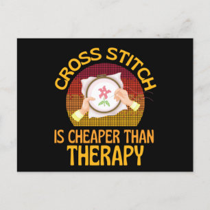Kor Stitch är min terapeutik Knitting Vykort