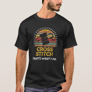 Kor Stitch är vad jag citerar Crossstitch Graphi T Shirt