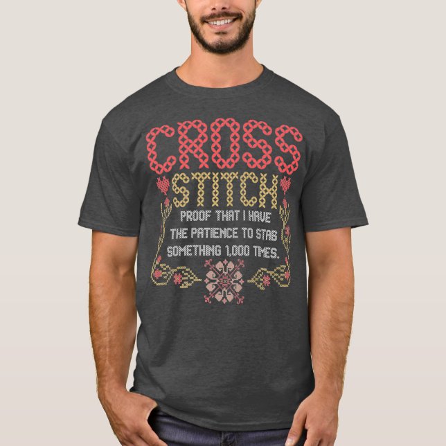 Kor Stitch Funny Sewing Quilting Stitching T Shirt (Framsida)