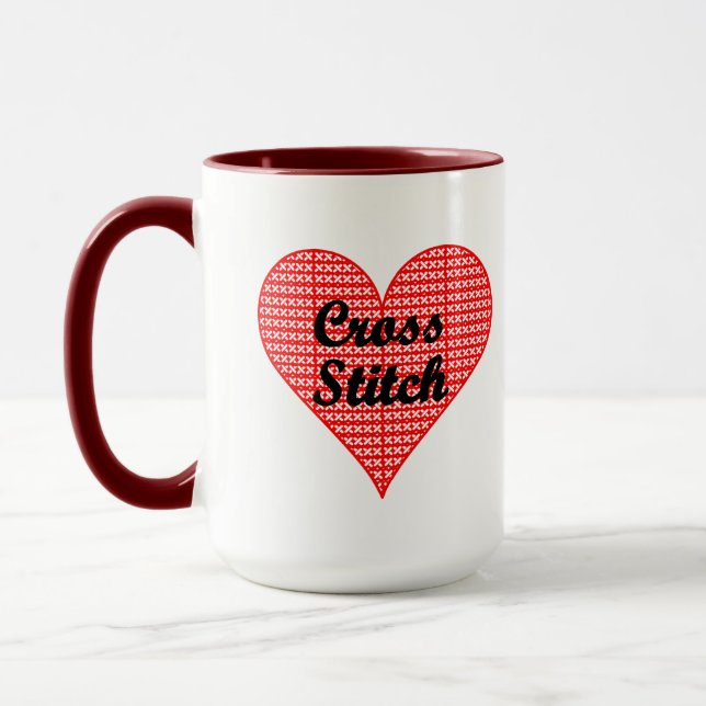 Kor Stitch Heart Mugg (Vänster)