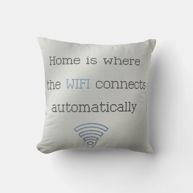 Kor Stitch Home WIFI Dekorativ kudde (Framsida)
