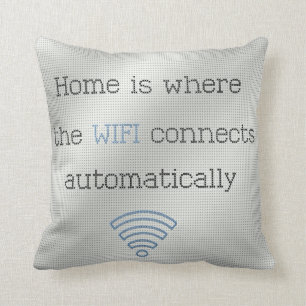 Kor Stitch Home WIFI Dekorativ kudde