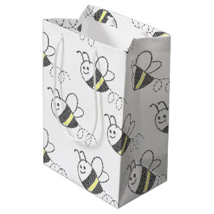 Kor Stitch Mönster skriver ut Cute Bee Baby Shower