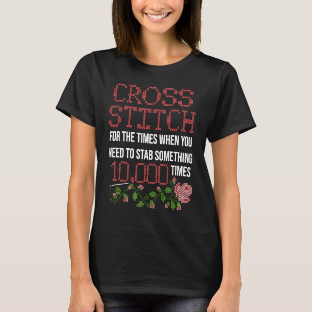 Kor Stitch som säger Kor Stitchers Crocheter Sewe T Shirt (Framsida)