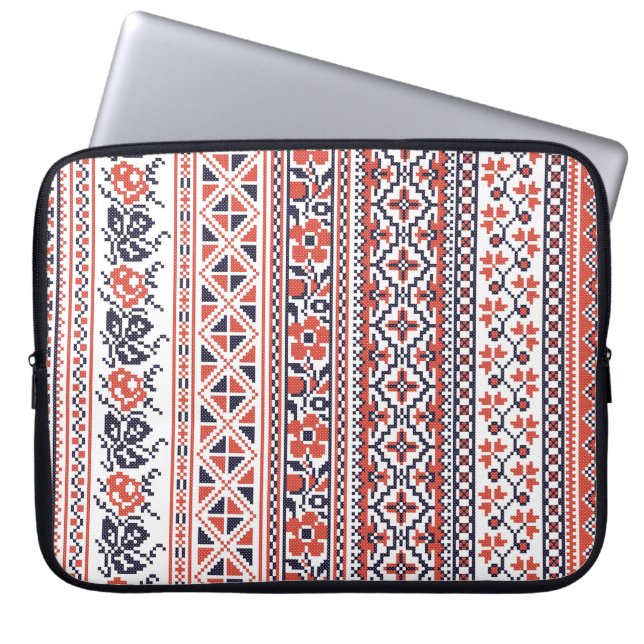 Kor-stygn i Mönster Laptop Sleeve (Framsidan)