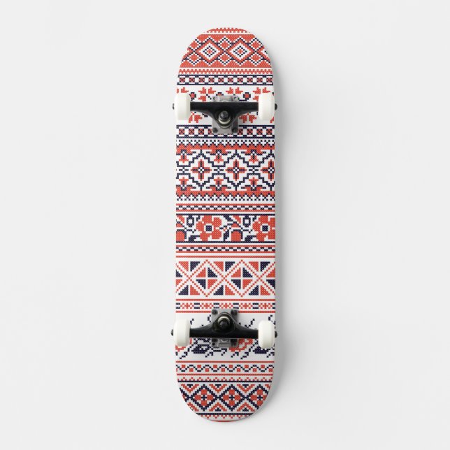 Kor-stygn i Mönster Skateboard Bräda 19,5 Cm (Framsida)